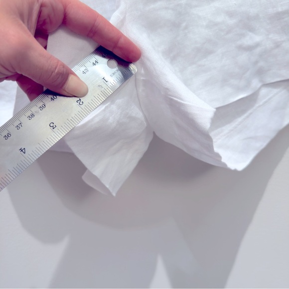 HIHO Designed In BVI Tortola - White Garden Shorts Size S 100% Linen - Picture 9 of 10